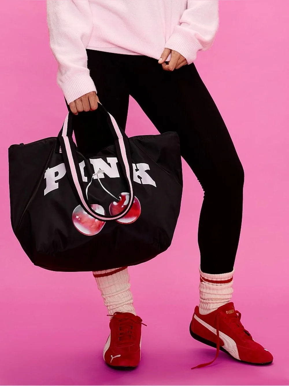 Victoria’s Secret PINK Cherry Print Large Tote Bag